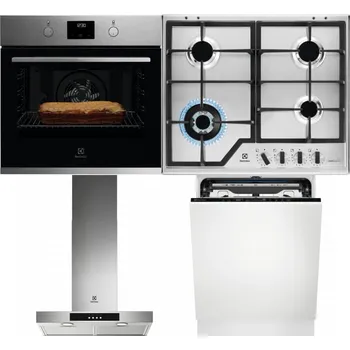 Set domácích spotřebičů ELECTROLUX KOFGH70TX + ELECTROLUX KGS64362XX + ELECTROLUX LFT426X + ELECTROLUX EEM69410L