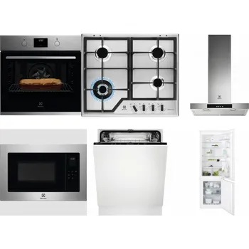 Set domácích spotřebičů ELECTROLUX KOFGH70TX + ELECTROLUX KGS64362XX + ELECTROLUX LFT426X + ELECTROLUX EMS4253TEX + ELECTROLUX EEA27200L + ELECTROLUX ENT6TF18S