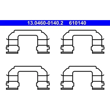 Brzdový systém Sada příslušenství, obložení kotoučové brzdy ATE 13.0460-0140.2