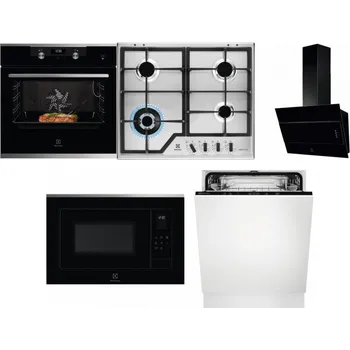 Set domácích spotřebičů ELECTROLUX KODEC75X2 + ELECTROLUX KGS64362XX + ELECTROLUX LFV316K + ELECTROLUX LMS4253TMX + ELECTROLUX EEA27200L