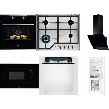 Set domácích spotřebičů ELECTROLUX KODEH70X + ELECTROLUX KGS64362XX + ELECTROLUX LFV616K + ELECTROLUX LMS2203EMX + ELECTROLUX EES48200L + ELECTROLUX ENT6TF18S