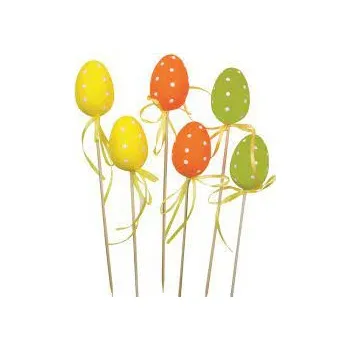 Velikonoční dekorace Anděl Vajíčko plastové zápich 6 cm + špejle