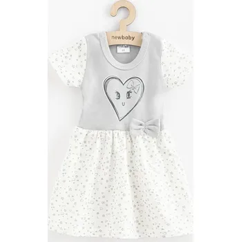 Kojenecké šaty Kojenecké bavlněné šatičky New Baby Srdíčka, Velikost 68 (4-6m)