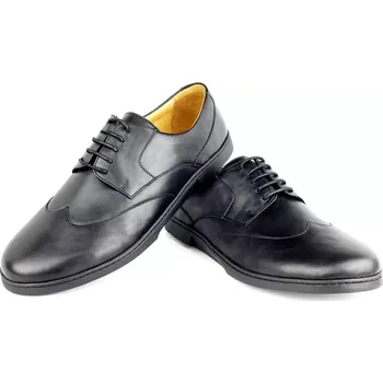 Pánské polobotky ZAQQ BRIQ Prime black 39-48 (reálně větší) NAPPA/NAPPA Dvouvrstvá hlazená kůže Černá 43