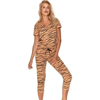 Dámské pyžamo Dámské pyžamo Wiera 2678/1 TARO hnědá světlá M