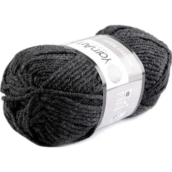 Příze Merino bulky Pletací příze 100g - 9 (359) šedá hematit