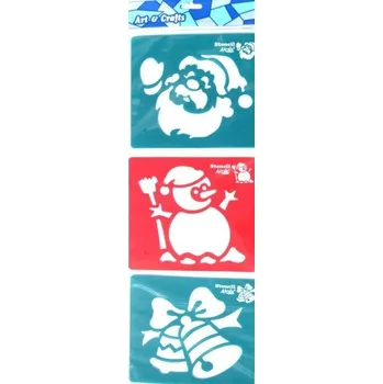 Šablony 3 ks - zvonec, sněhulák a Mikuláš