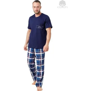 Pánské pyžamo Pánské pyžamo Ikar 806 M-MAX modrá tmavá XL