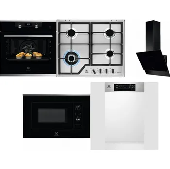 Set domácích spotřebičů ELECTROLUX KODEH70X + ELECTROLUX KGS64362XX + ELECTROLUX LFV616K + ELECTROLUX LMS2203EMX + ELECTROLUX EEM43300IX