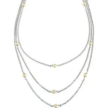 Náhrdelník Stříbrný náhrdelník kaskáda s perličkami délka náhrdelníku 42+3cm
