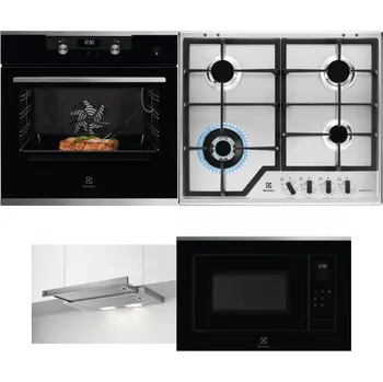 Set domácích spotřebičů ELECTROLUX KODEC75X2 + ELECTROLUX KGS64362XX + ELECTROLUX LFP326S + ELECTROLUX LMS4253TMX