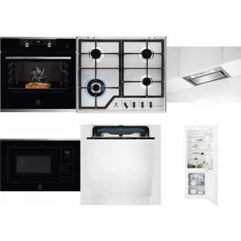 Set domácích spotřebičů ELECTROLUX KODEC75X2 + ELECTROLUX KGS64362XX + ELECTROLUX LFG716X + ELECTROLUX LMS4253TMX + ELECTROLUX EES48200L + ELECTROLUX ENT6TF18S