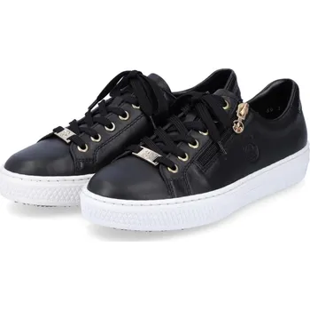 Dámské tenisky Dámské kožené tenisky L59L1-01 Rieker černé Barva: schwarz, Velikost: 37