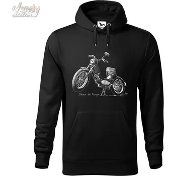 Dámská mikina Mikina - Jawa 50 Pionýr Pařez Barva: Černá (01), Velikost: XXL, Střih: Pánské