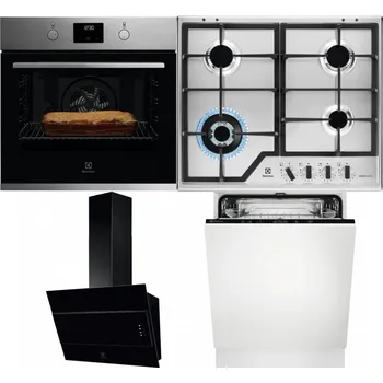 Set domácích spotřebičů ELECTROLUX KOFGH70TX + ELECTROLUX KGS64362XX + ELECTROLUX LFV316K + ELECTROLUX EEA27200L