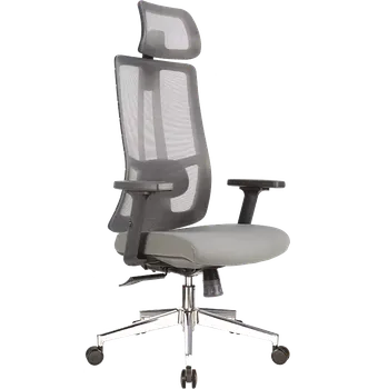 SWING - židle kancelářská, kříž chrom, šedá