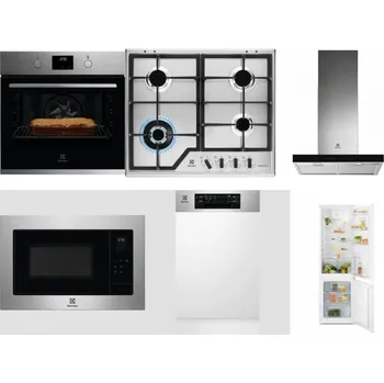 Set domácích spotřebičů ELECTROLUX KOFGH70TX + ELECTROLUX KGS64362XX + ELECTROLUX LFT766X + ELECTROLUX EMS4253TEX + ELECTROLUX EEM43300IX + ELECTROLUX LND5FE18S