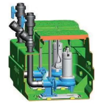 Kanalizační potrubí Calpeda GEO 500-2 GQR 10 32-20 1,5kW X2 400V čerpací jímka ZB00071709