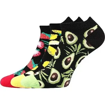 Pánské ponožky DEDON kotníčkové veselé barevné ponožky Lonka - JAHODY