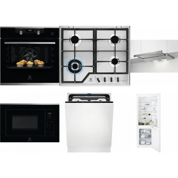 Set domácích spotřebičů ELECTROLUX KODEH70X + ELECTROLUX KGS64362XX + ELECTROLUX LFP326S + ELECTROLUX LMS4253TMX + ELECTROLUX EEM69410L + ELECTROLUX ENT6TF18S