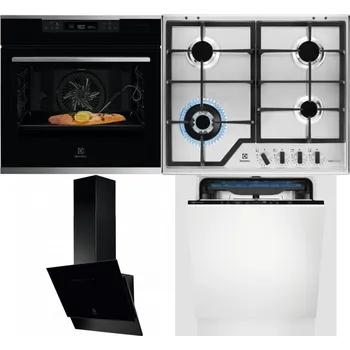 Set domácích spotřebičů ELECTROLUX KOBCS31X + ELECTROLUX KGS64362XX + ELECTROLUX LFV616K + ELECTROLUX EES48200L