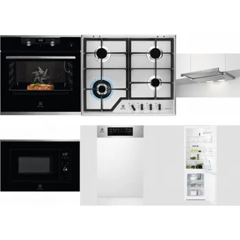 Set domácích spotřebičů ELECTROLUX KODEC75X2 + ELECTROLUX KGS64362XX + ELECTROLUX LFP326S + ELECTROLUX LMS2203EMX + ELECTROLUX EEM43300IX + ELECTROLUX LNT3LF18S