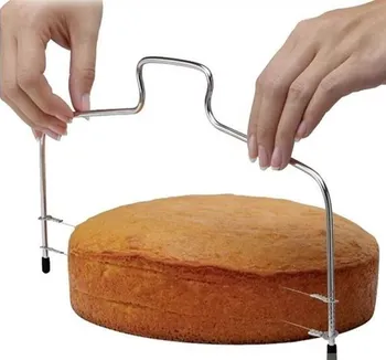 Dvojitá struna na řezání dortů 32 cm nerez