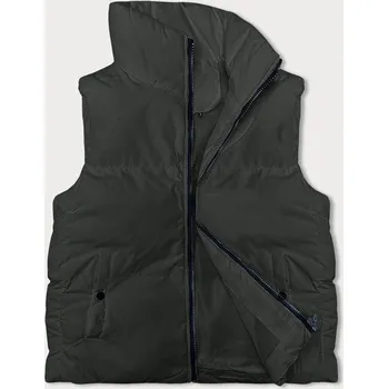 Dámská vesta Zateplená dámská vesta v army barvě s péřovou výplní J.STYLE, odstíny zelené M (38) i392_22765-47