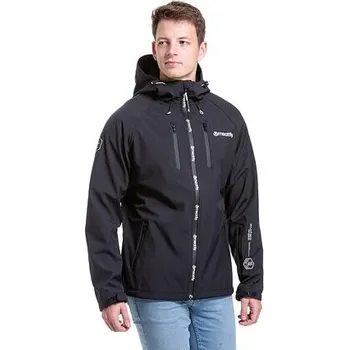 Pánská softshellová bunda Meatfly pánská softshell bunda Rasmussen Logo Black | Černá | Velikost XXL