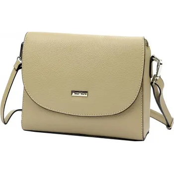 Kabelka Kožená kabelka MiaMore 01-067 DOLLARO - tmavě béžová