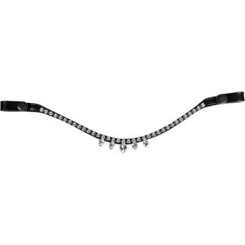 Čelenka Alisha s bílými krystaly - černá - Full