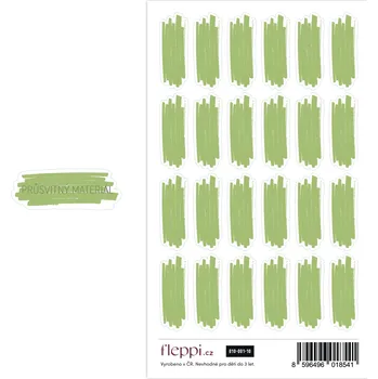 samolepka Fleppi Color coding kolekce | pastelově zelená – čmárance průsvitné