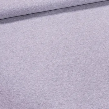 Žebrovaný bavlněný úplet hladký 6201 5004, šedý melír, š.176cm (látka v metráži)