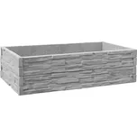 Betonový vyvýšený záhon 200 x 100 cm, výšky 50 cm, šedý