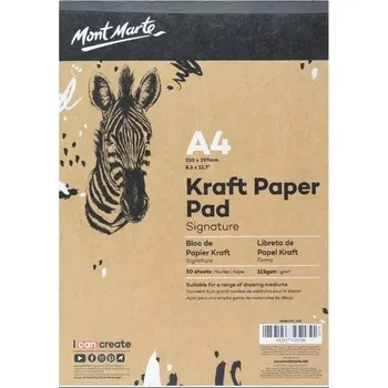 Mont Marte blok kraftového papíru, 115g/m2, A4, č.0096, 50 listů
