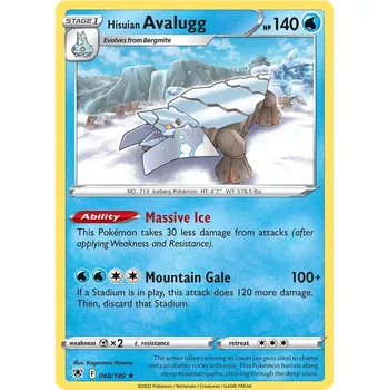 Karetní hra Pokémon TCG Hisuian Avalugg 048/189