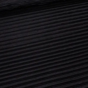 Satén elastický PLISÉ 05, jednobarevná černá, š.150cm (látka v metráži)