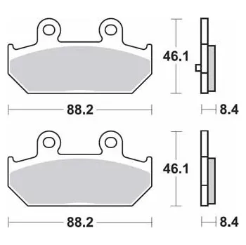 Brzda pro motocykl Brzdové destičky SBS zadní SUZUKI Burgman 400 rok 07-23