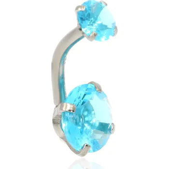 Dárková krabička Zlatnictví Helios Piercing s modrým kamínkem