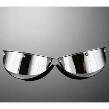 Osvětlení pro motocykl Highway Hawk H66-052 Štítky světel hladké 115mm chrom 2ks - Chrom