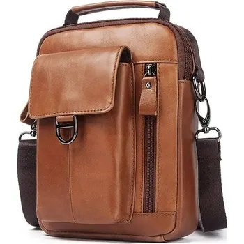 Humerpaul pánská kožená taška Shelton Khaki 3L Humerpaul MH561s2