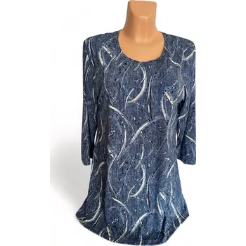 Dámská tunika halenky , Barva Modrá, Velikost 38 - na zakázku, Materiál 98% Polyester 2% Lycra