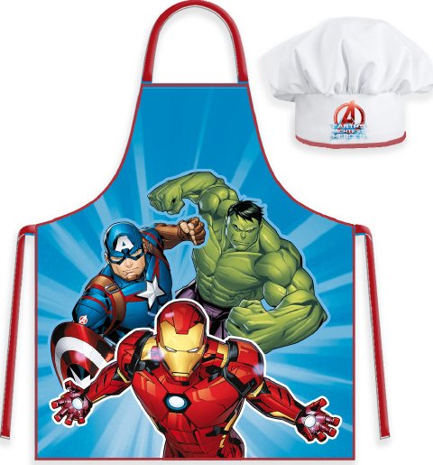 Zástěra pro děti s kuchařskou čepicí Avengers