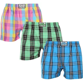 Trenýrky 3PACK pánské trenky Styx klasická guma vícebarevné (3A102830) XXL Možnost vrácení zboží ZDARMA do 120 dnů!