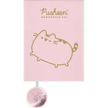 Zápisník PLYŠOVÝ ZÁPISNÍK A5/96 LISTŮ PUSHEEN RŮŽOVÝ