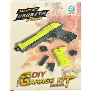 ostatní stavebnice Stavebnice Pistole dětská k sestavení 16cm 43 dílků s náboji v krabici