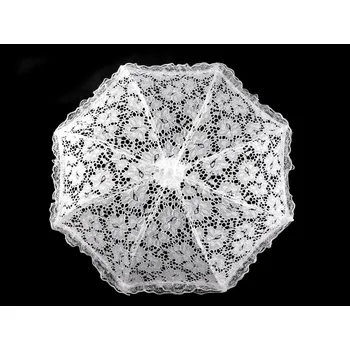 Deštník Svatební krajkový deštník mini pro družičky 2 Off White