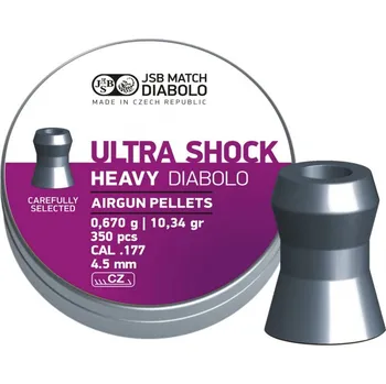 Vzduchovka JSB Match Diabolo Diabolky Ultra Shock Heavy 4,50mm (cal .177) / 0,670g - 350ks