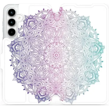 Pouzdro na mobilní telefon Flipové pouzdro Mobiwear - Samsung Galaxy A35 5G - M008S Mandala (Knížkové flip pouzdro, obal, kryt na mobil Samsung Galaxy A35 5G - M008S Mandala, materiál Umělá kůže + TPU - ochrana 360°, stojánek, silikonová vanička, magnetické zavírání)