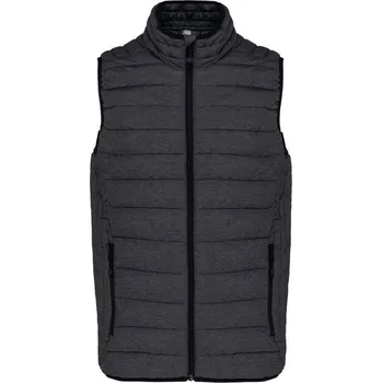 Pánská vesta Kariban pánská zateplená vesta Marl Dark Grey - velikost M